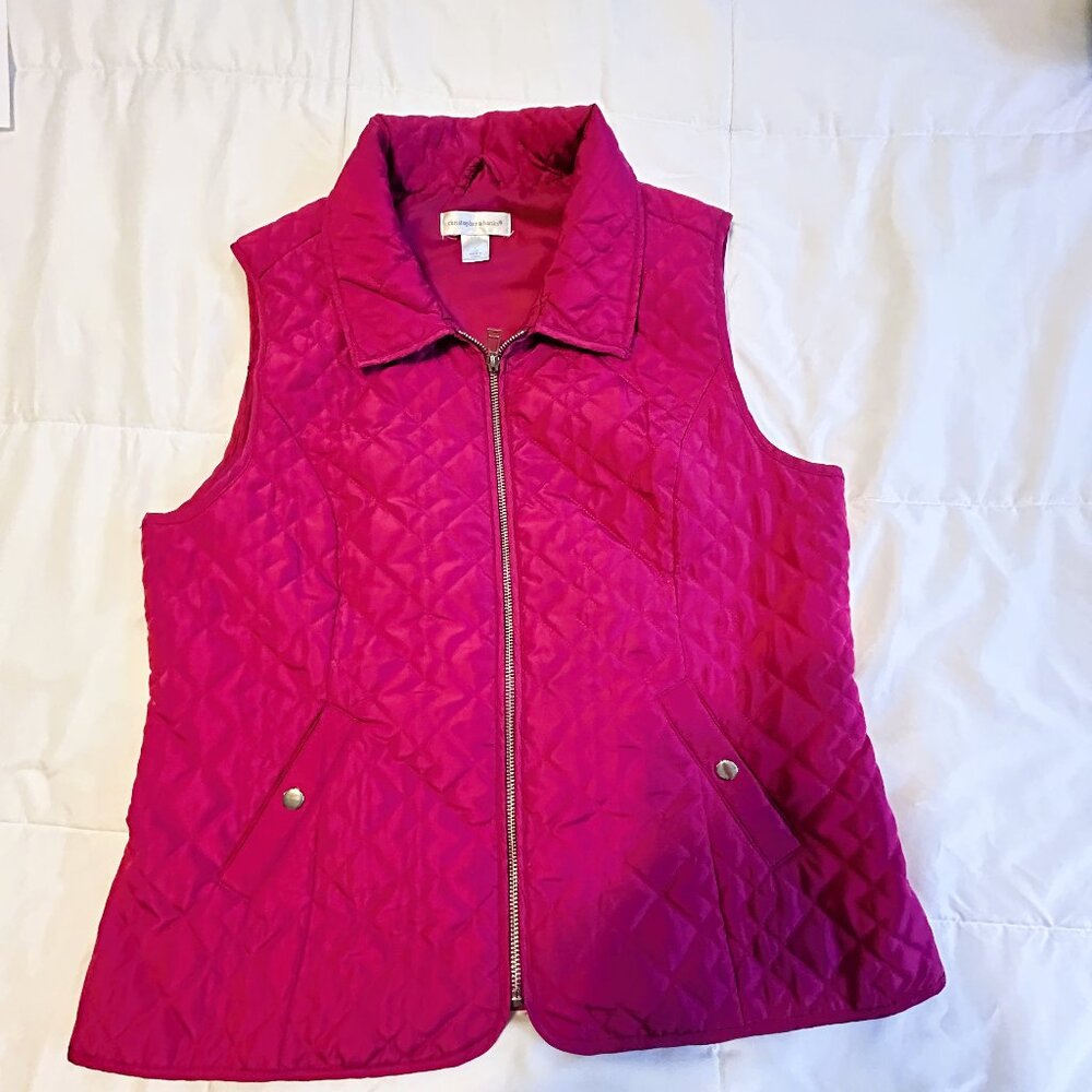Christopher & Banks Puffer Vest Pink Size L